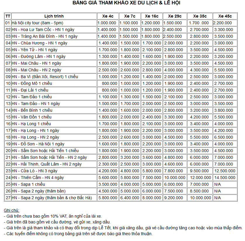Gi xe du l ch 038 l h i tham kh o photo Screenshot 2020 04 19 B ng gi thu xe H N i B ng gi cho thu xe Gi thu xe H N i bang gia the xe o ha noi bang Gi xe du l ch 038 l h i tham kh o